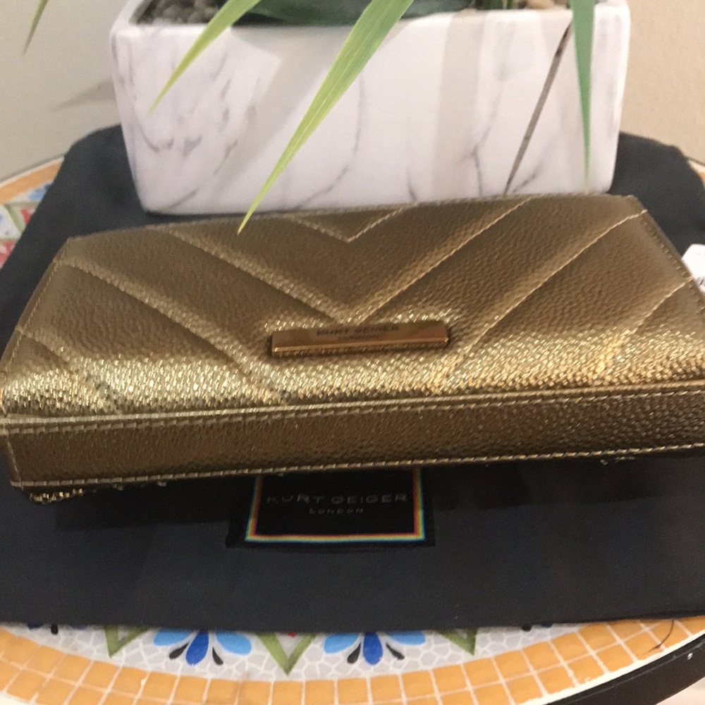 Kurt Geiger London Extra Mini Kensington Metallic Bronze Hardware Crossb… - Picture 5 of 16